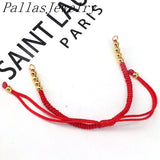 20Pcs Macrame Cord String Rope Chain Copper Beads Adjustable Chains