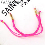 20Pcs Macrame Cord String Rope Chain Copper Beads Adjustable Chains