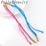 20Pcs Macrame Cord String Rope Chain Copper Beads Adjustable Chains