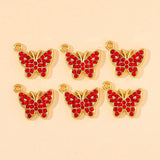 20Pcs Zircon Butterfly Charms Pendants for DIY Jewelry Accessory