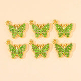 20Pcs Zircon Butterfly Charms Pendants for DIY Jewelry Accessory
