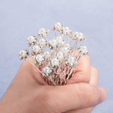 20Pcs Bridal Pearl Crystal Rhinestone Hair Pins Bridesmaid Hair Accessories