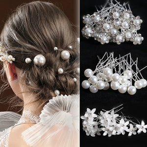 20Pcs Bridal Pearl & Crystal Hair Pins Bridesmaid Hair Accessories