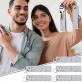 20Pcs Felt Key Rings with Blank Tag Stainless Steel Ring Make Your Own Keychain