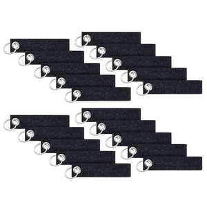 20Pcs Felt Key Rings with Blank Tag Stainless Steel Ring Make Your Own Keychain