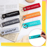 20Pcs Felt Key Rings with Blank Tag Stainless Steel Ring Make Your Own Keychain