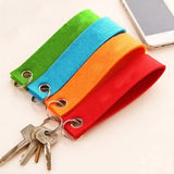 20Pcs Felt Key Rings with Blank Tag Stainless Steel Ring Make Your Own Keychain