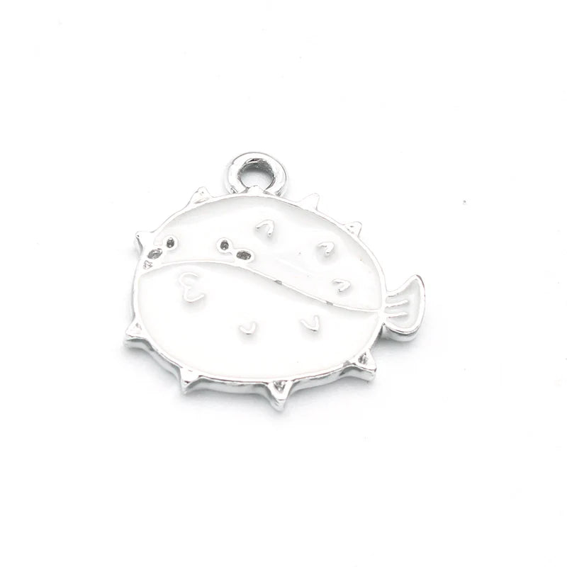20Pcs Fish Charms Enamel Pendants for Jewelry Making