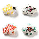 20Pcs Fish Porcelain Beads for Bracelet Necklace Crafts