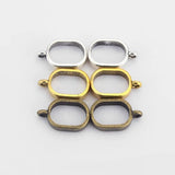 20Pcs Flat Bail Clasp Beads Spacer Beads 10x6mm for Leather Cord DIY