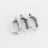 20Pcs Flat Bail Clasp Beads Spacer Beads 10x6mm for Leather Cord DIY