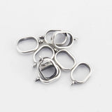 20Pcs Flat Bail Clasp Beads Spacer Beads 10x6mm for Leather Cord DIY