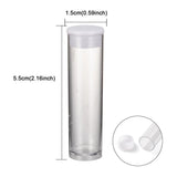 20Pcs Flat-Bottomed Tube Plastic Bead Containers Jewelry Storage Bottles