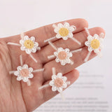 20Pcs Sunflower Bow Flower DIY Craft Appliques Sewing Hairpin Decoration