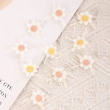 20Pcs Sunflower Bow Flower DIY Craft Appliques Sewing Hairpin Decoration