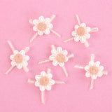 20Pcs Sunflower Bow Flower DIY Craft Appliques Sewing Hairpin Decoration