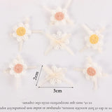 20Pcs Sunflower Bow Flower DIY Craft Appliques Sewing Hairpin Decoration