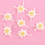 20Pcs Sunflower Bow Flower DIY Craft Appliques Sewing Hairpin Decoration