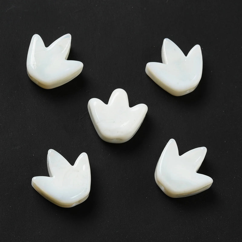 20Pcs Colorful Tulip Flower Glass Beads for Jewelry Making 16x16mm