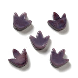 20Pcs Colorful Tulip Flower Glass Beads for Jewelry Making 16x16mm