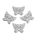 20Pcs Plated Stainless Steel Hollow Butterfly Charms Pendant
