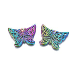 20Pcs Plated Stainless Steel Hollow Butterfly Charms Pendant