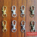 20Pcs Swivel Lobster Clasp Clips Key Hook Split Ring Findings 32mm