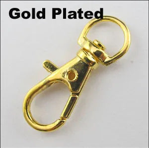 20Pcs Swivel Lobster Clasp Clips Key Hook Split Ring Findings 32mm