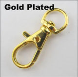20Pcs Swivel Lobster Clasp Clips Key Hook Split Ring Findings 32mm