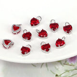 20Pcs Crystal Heart Mini Pendants for DIY Jewelry Making