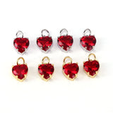 20Pcs Crystal Heart Mini Pendants for DIY Jewelry Making