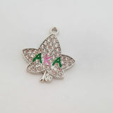 20Pcs Rhinestone Letter Foliage Charms Women DIY Jewelry Accessories