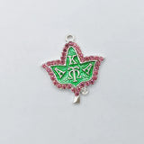 20Pcs Rhinestone Letter Foliage Charms Women DIY Jewelry Accessories