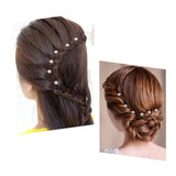 20Pcs Hair Pearl Decor U-shaped Hairpin Metal Barrette Hair Clips