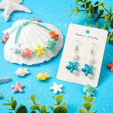 20Pcs Ceramic Fish Starfish Beads Porcelain Charms For DIY Jewelry