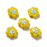 20Pcs Multicolor Lampwork Flower Spacer Beads For Jewelry Making