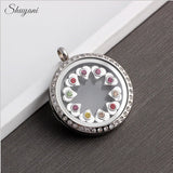 20Pcs Heart Floating Locket Window Plate Charms for 30mm Locket Necklaces