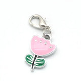 20Pcs Horseshoe Flower Charms Enamel Pendants for Jewelry Making