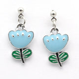 20Pcs Horseshoe Flower Charms Enamel Pendants for Jewelry Making