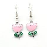 20Pcs Horseshoe Flower Charms Enamel Pendants for Jewelry Making