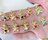 20Pcs Multicolor Enamel Animal Heart Charm Pendants for Summer Jewelry