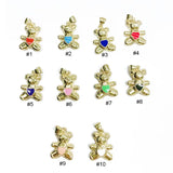 20Pcs Multicolor Enamel Animal Heart Charm Pendants for Summer Jewelry
