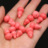 20Pcs Natural Pink Coral Pendant Gourd Beads DIY Jewelry Making