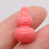 20Pcs Natural Pink Coral Pendant Gourd Beads DIY Jewelry Making