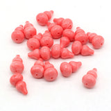 20Pcs Natural Pink Coral Pendant Gourd Beads DIY Jewelry Making