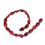 20pcs Red Ladybug Lampwork Glass Spacer Beads 15x10mm