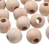 20Pcs Large Hole Natural Wood Beads for Macrame DIY