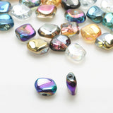 20Pcs 12mm Czech Glass Faceted Beads Square Shape for DIY Crystal Jewelry