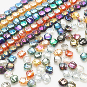 20Pcs 12mm Czech Glass Faceted Beads Square Shape for DIY Crystal Jewelry