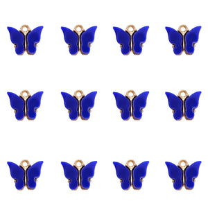 20Pcs/Lot Acrylic Butterfly Earring Charms Multicolor 14*12MM DIY Jewelry Making